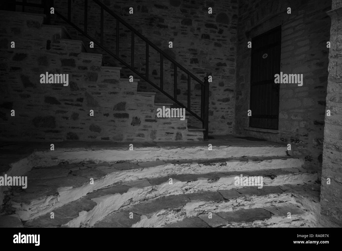 Dark staircase Black and White Stock Photos & Images - Alamy