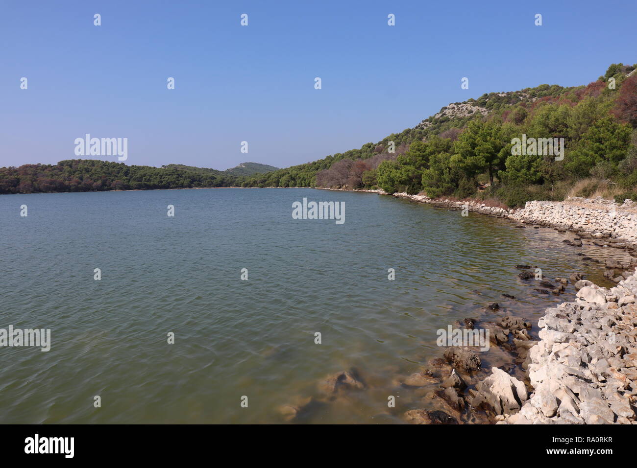 Lake Mir, Telascica Nature Park, Dugi Otok, Croatia Stock Photo