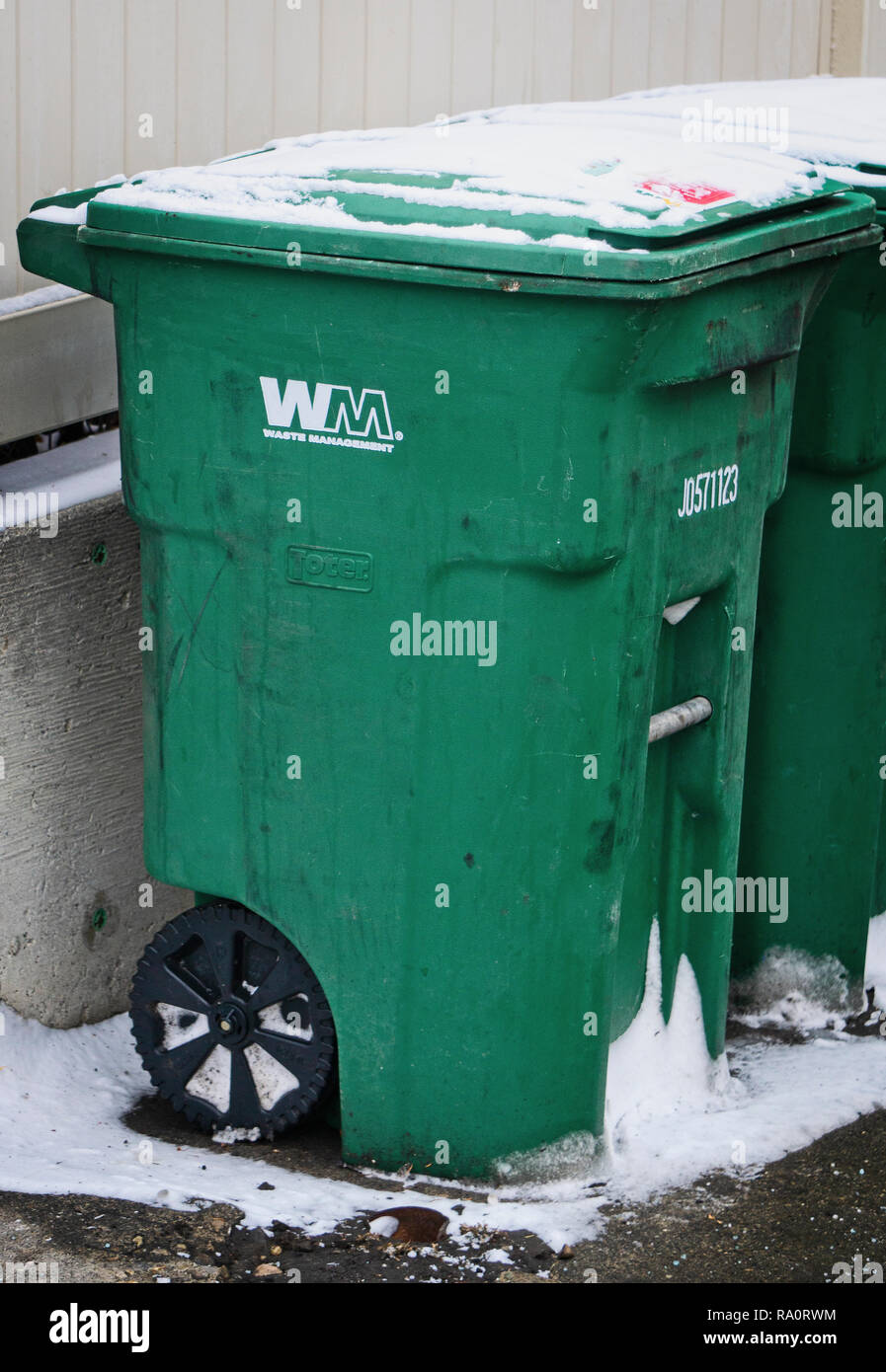 Green cart Calgary Alberta Stock Photo Alamy