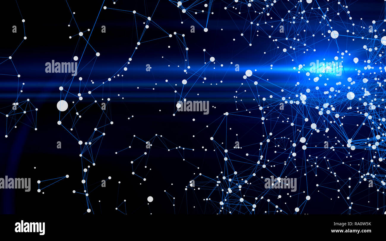 Abstract background is a space of lines and points Stock Photo - Alamy