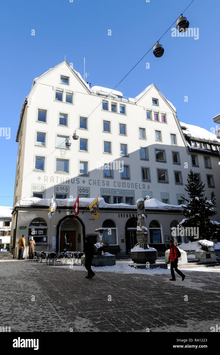 St. Mortiz Rathaus (Town Hall) in Via Maistra at St.Moritz in