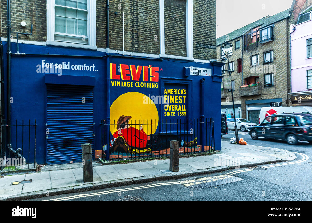 Colourful billboard, Betterton street, Covent Garden, London, England, UK Photo - Alamy