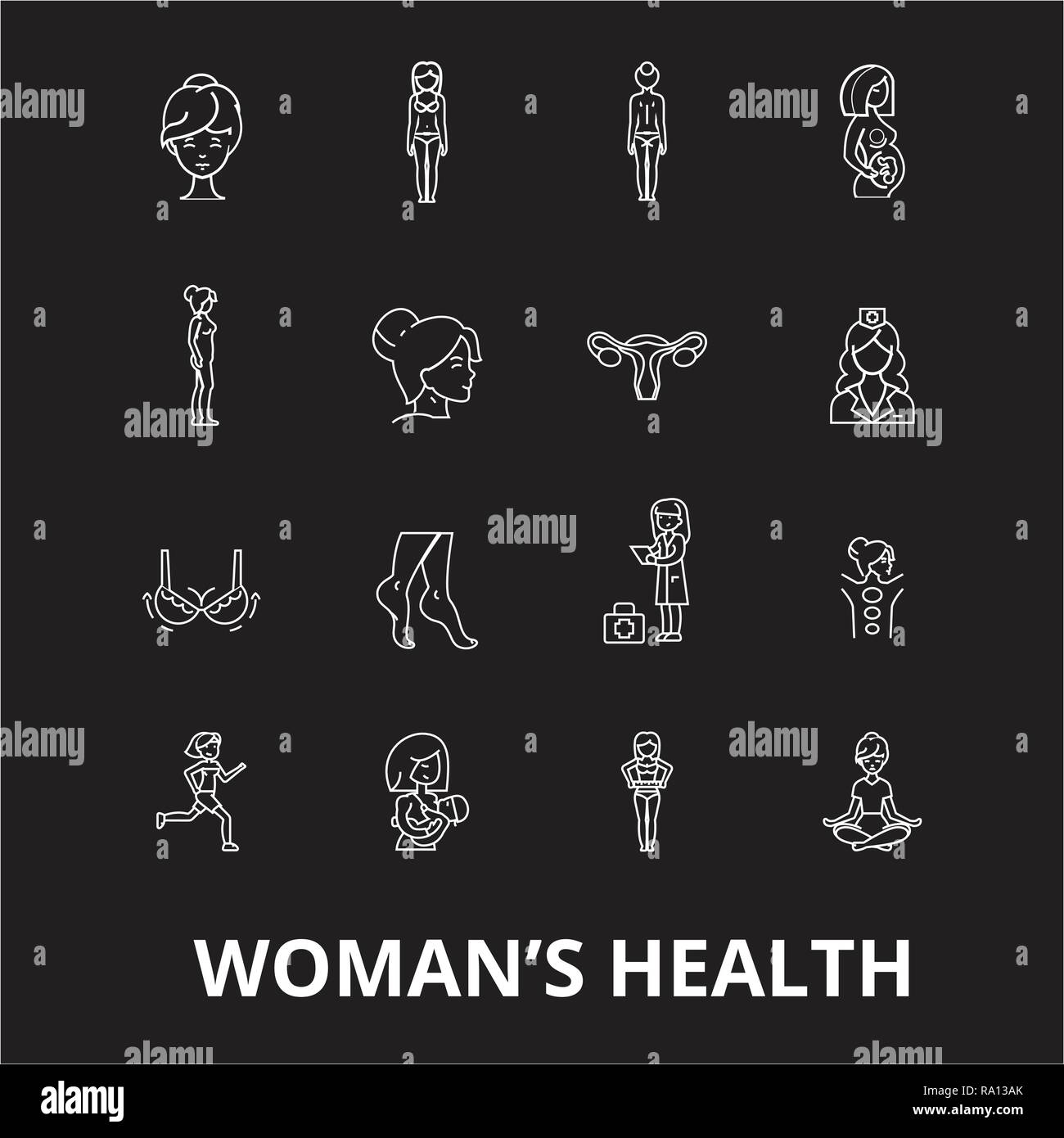 Medical Body Silhouette Woman Stock Photos &amp; Medical Body Silhouette ...