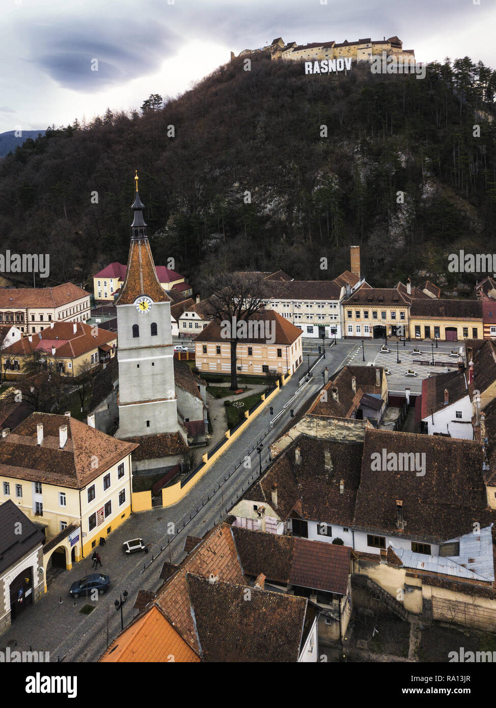 Helen Rasnov Rasnov Citadel and the old town, Romania Stock Photo - Alamy
