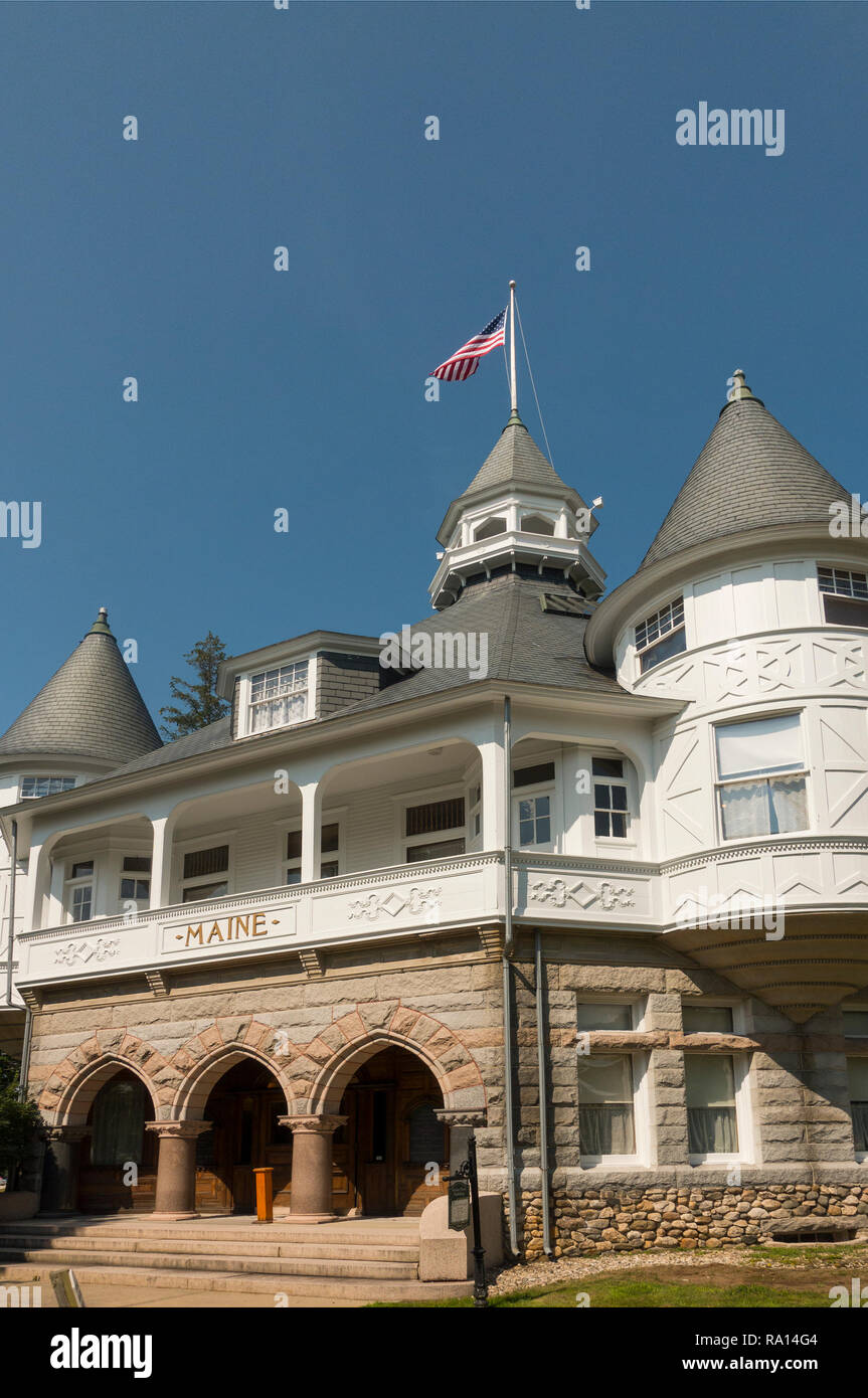 Maine State Building Poland Spring Stock Photo Alamy