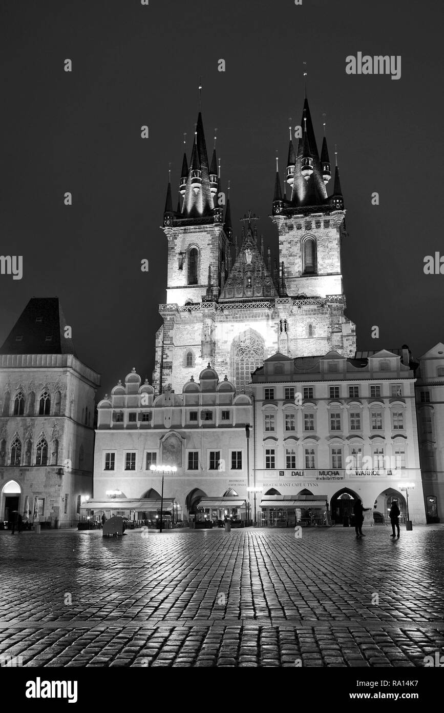 Prague by night Stock Photo