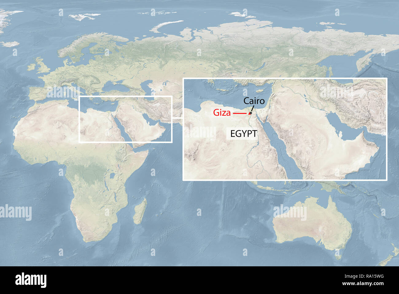 Cairo On World Map Giza, Egypt. 29Th December 2018. World. 29Th Dec, 2018. World Map Shows  Cairo And Giza In Egypt (Image For Illustrative Purposes Only). A Roadside  Bomb Blast Hit A Tour Bus On Friday