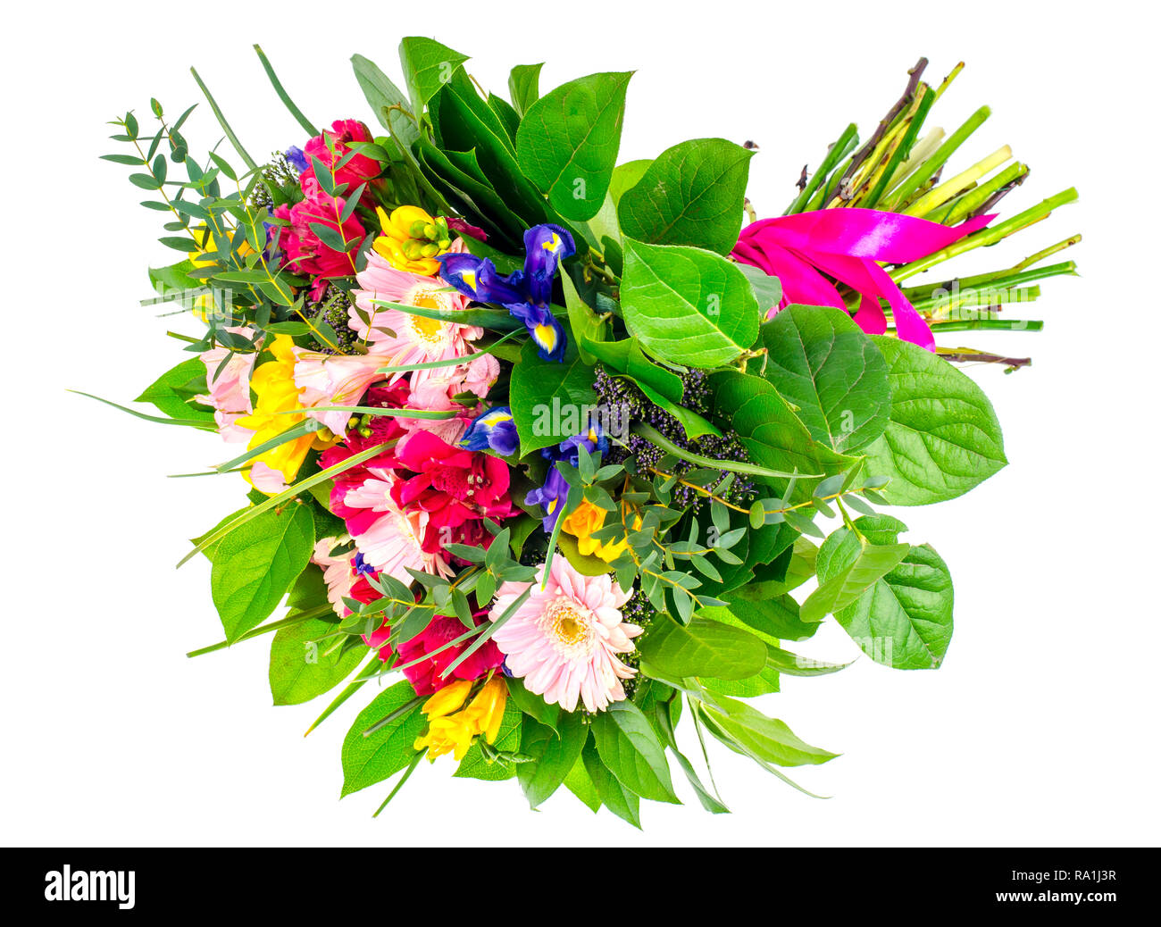 Beautiful bouquet of flowers isolated on white background. Studio Photo ...