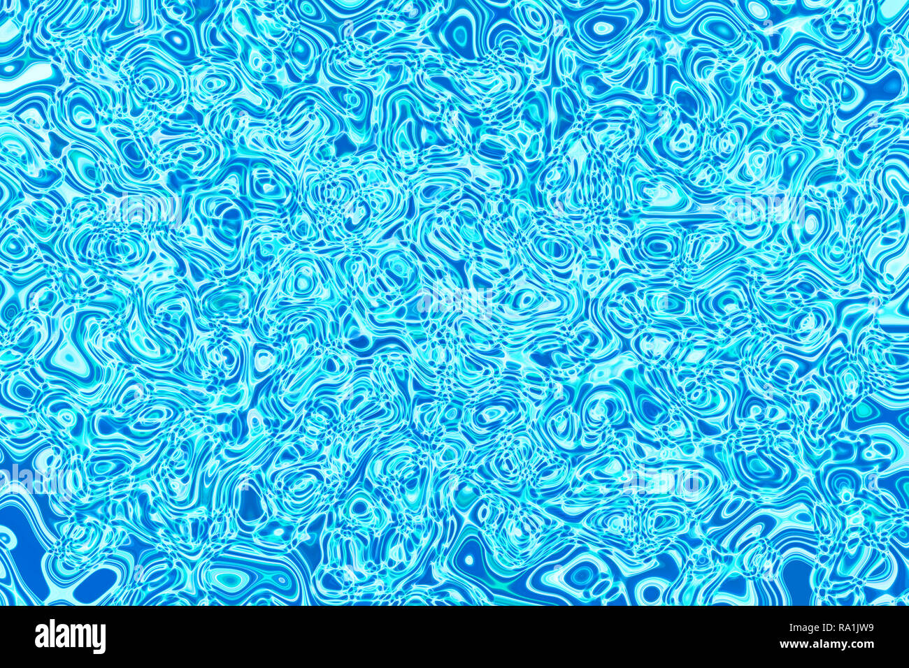 Abstract blue background of chaotic ovals and shapes. For design and networking Stock Photo