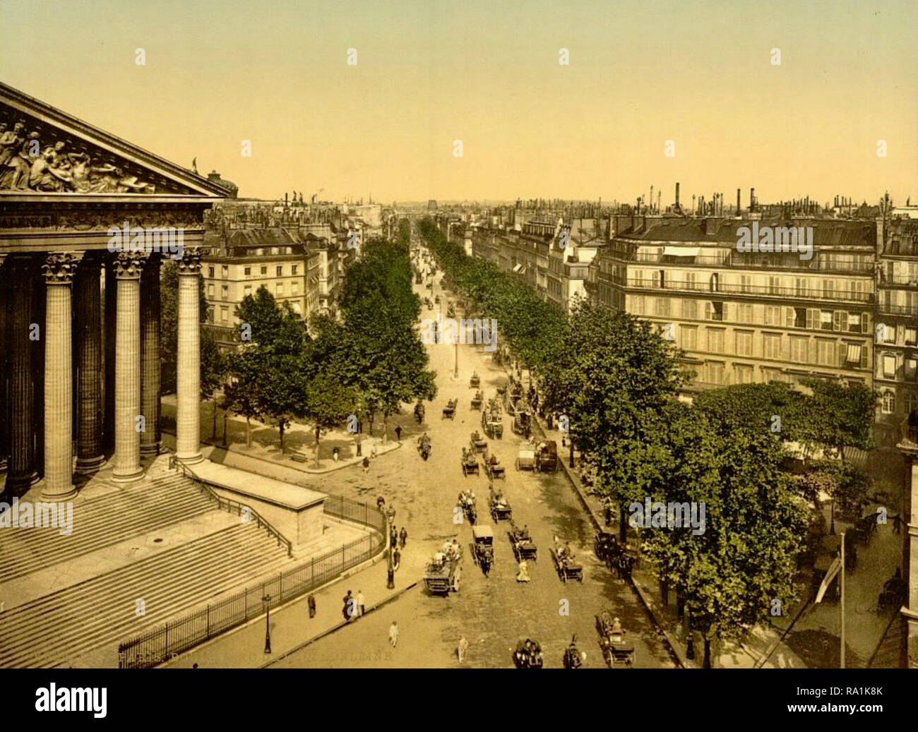 Boulevard de la Madeleine, Paris, France. Between 1890 & 1910 Stock