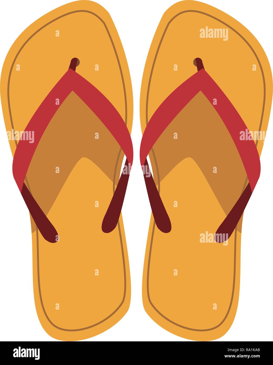 flips flops icon in white background vector illustration graphic design Stock Vector