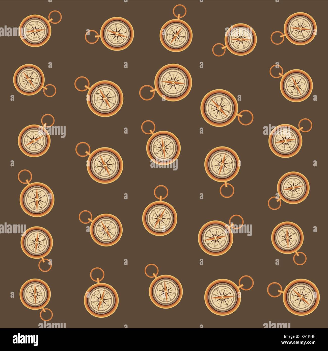 compass icon background in brown vector illustration graphic design