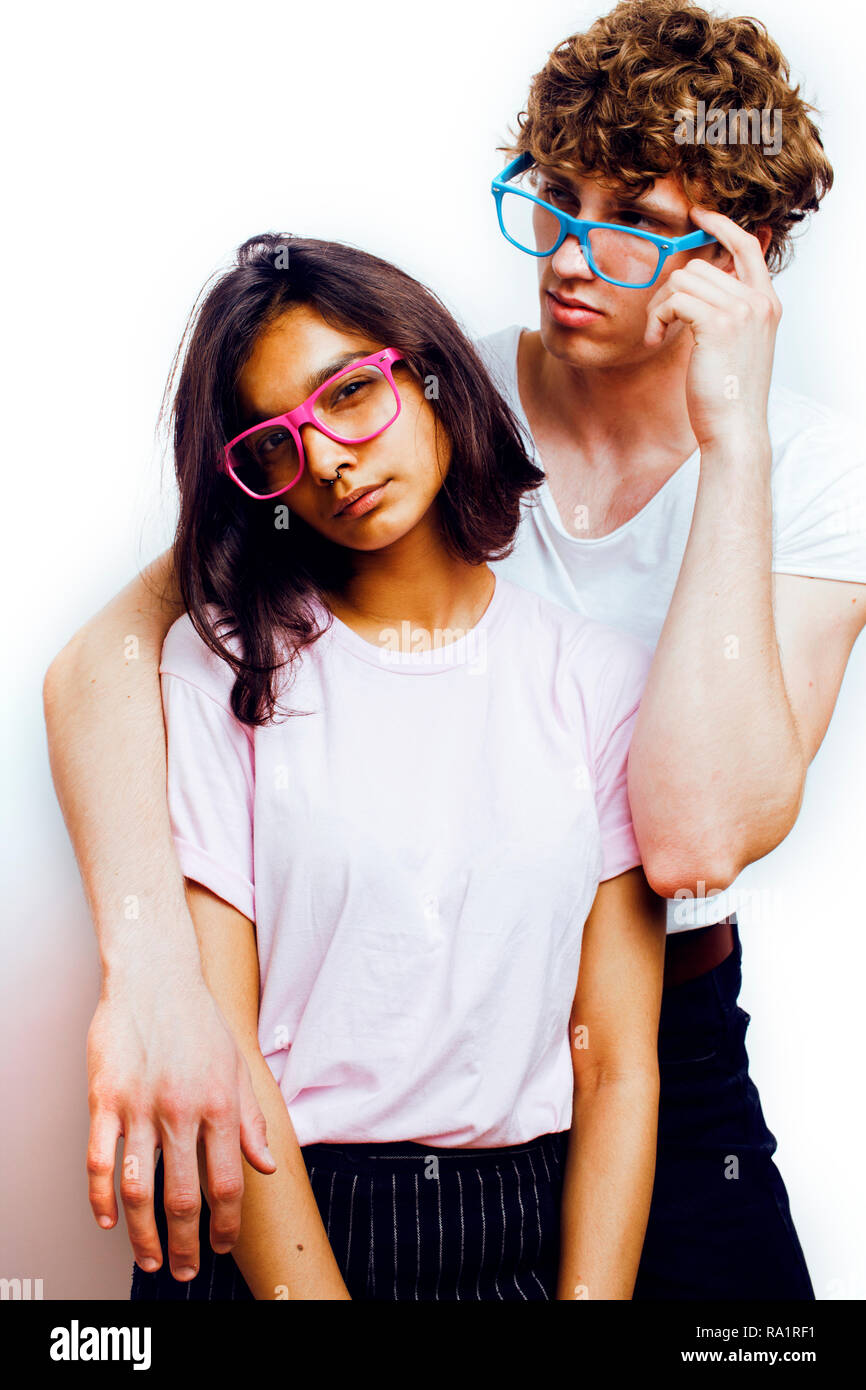 Best Friends Teenage Girl And Boy Together Having Fun Posing Em Stock Photo Alamy