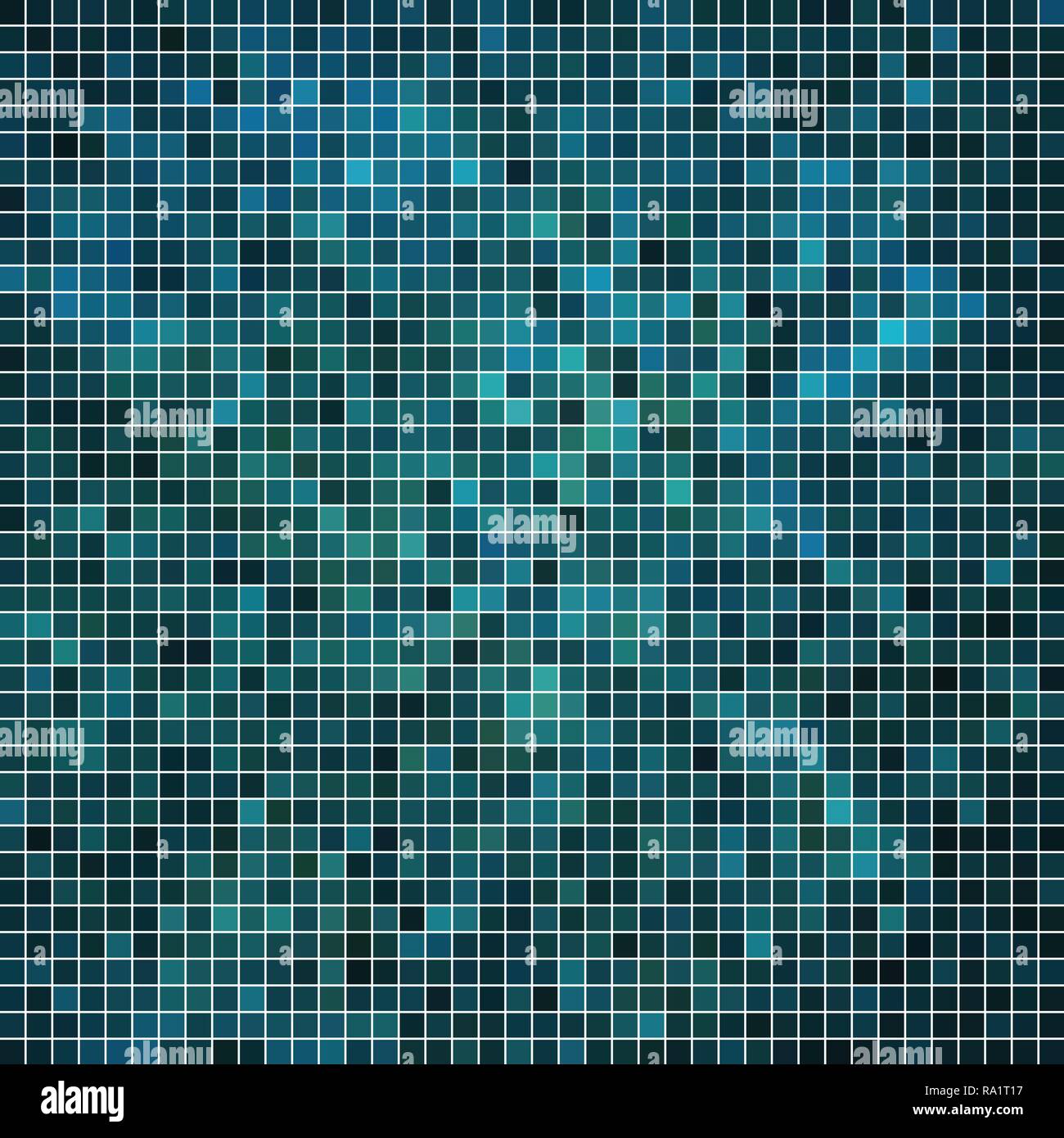 abstract vector square pixel mosaic background - blue Stock Vector ...