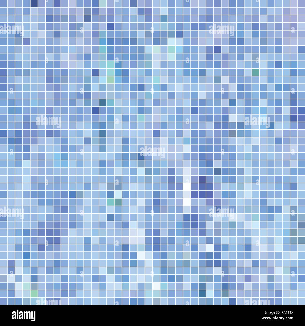 abstract vector square pixel mosaic background - light blue Stock ...