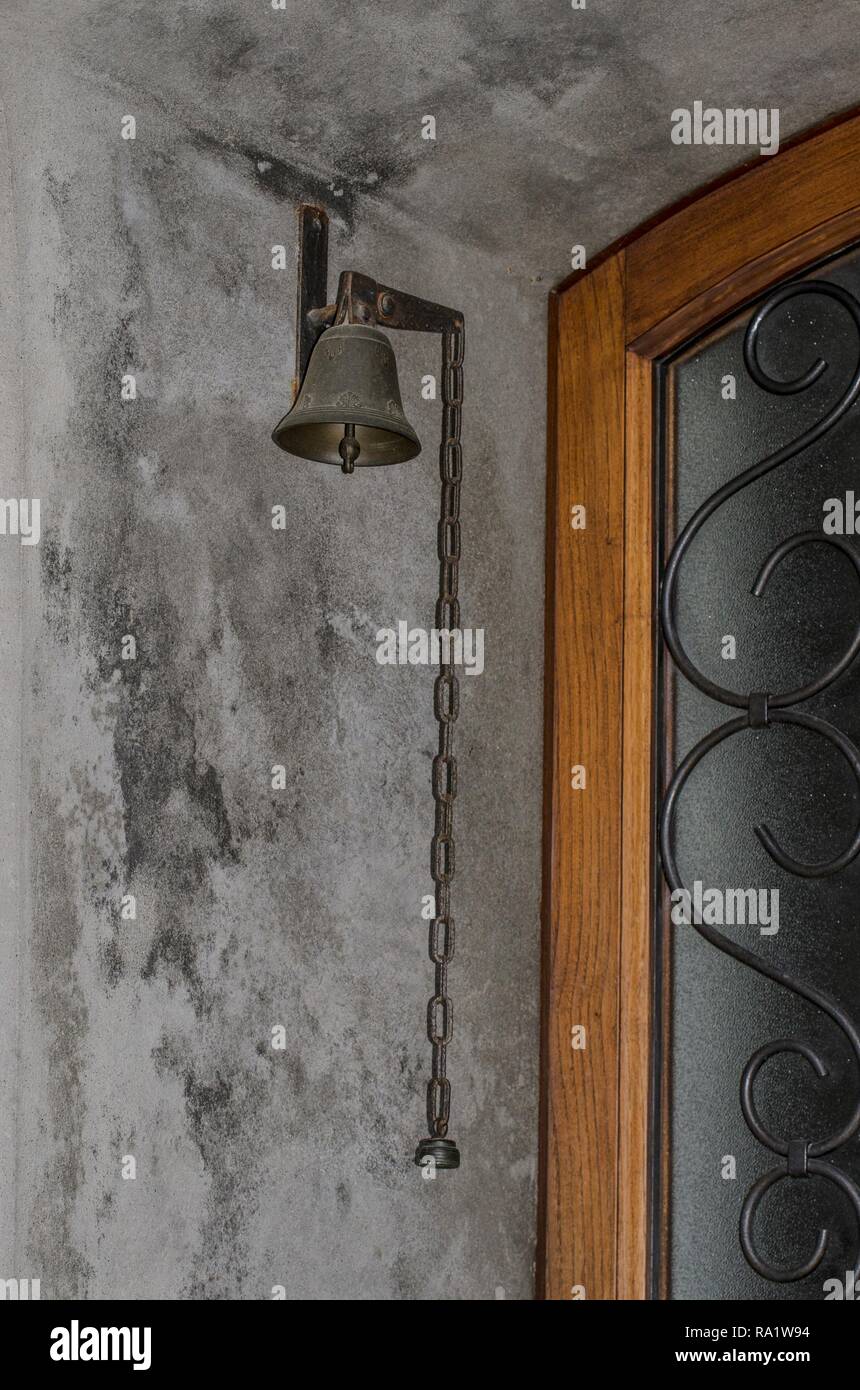 Antique door bell Stock Photo Alamy