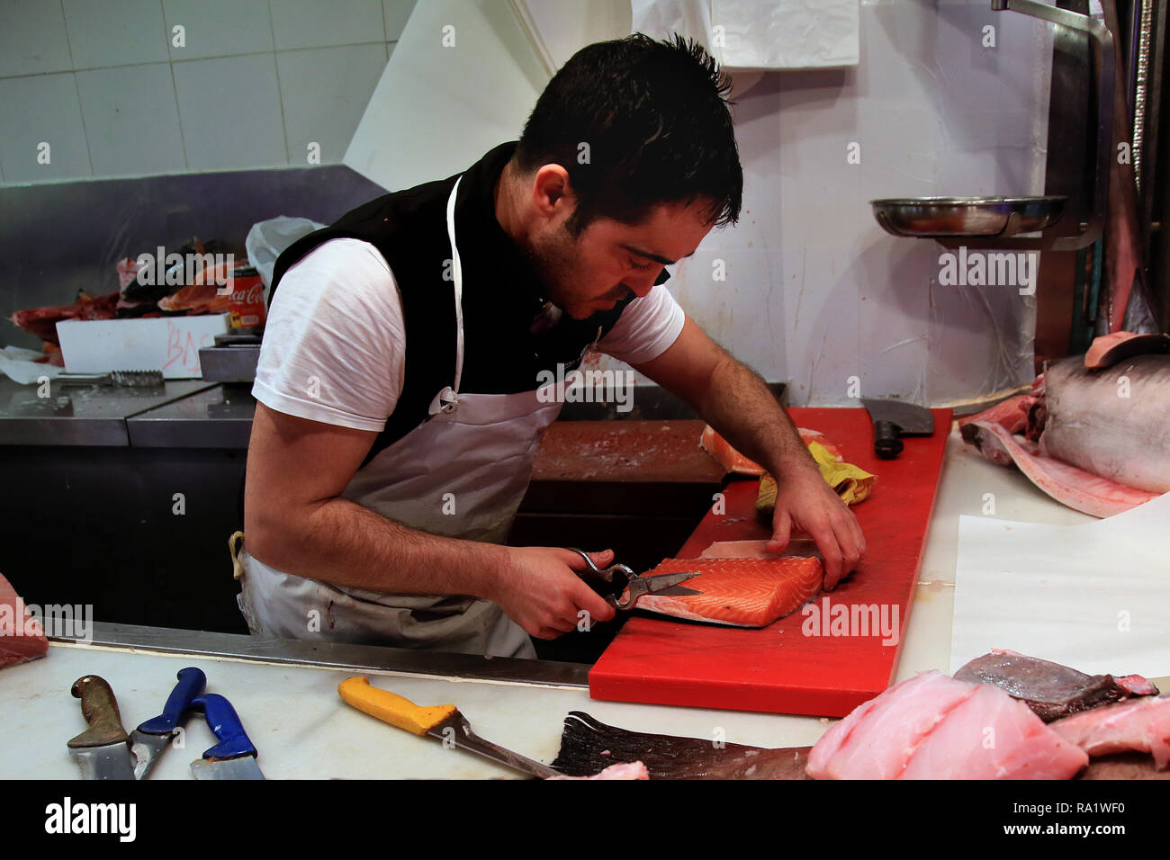 Fish & Meat Market, Alicante, Spain Stock Photo Alamy