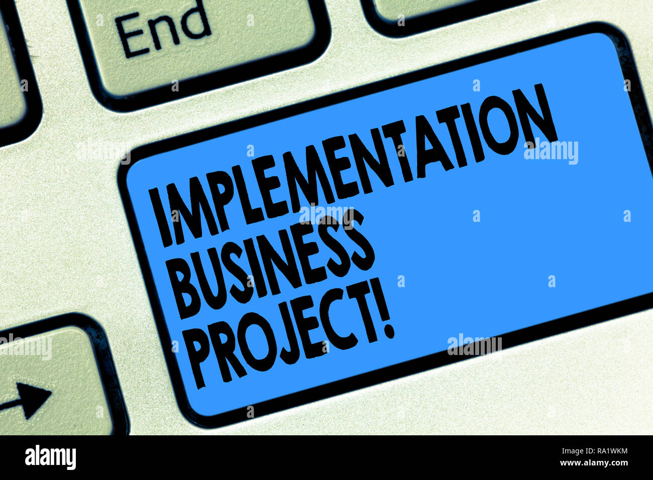 Text sign showing Implementation Business Project. Conceptual photo ...