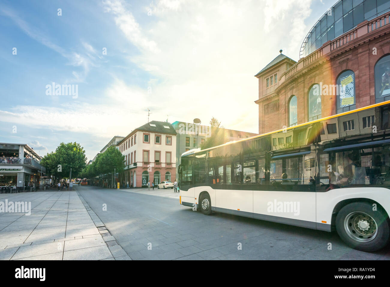 Bus, Public Transportation, Mainz, Germany Stock Photo