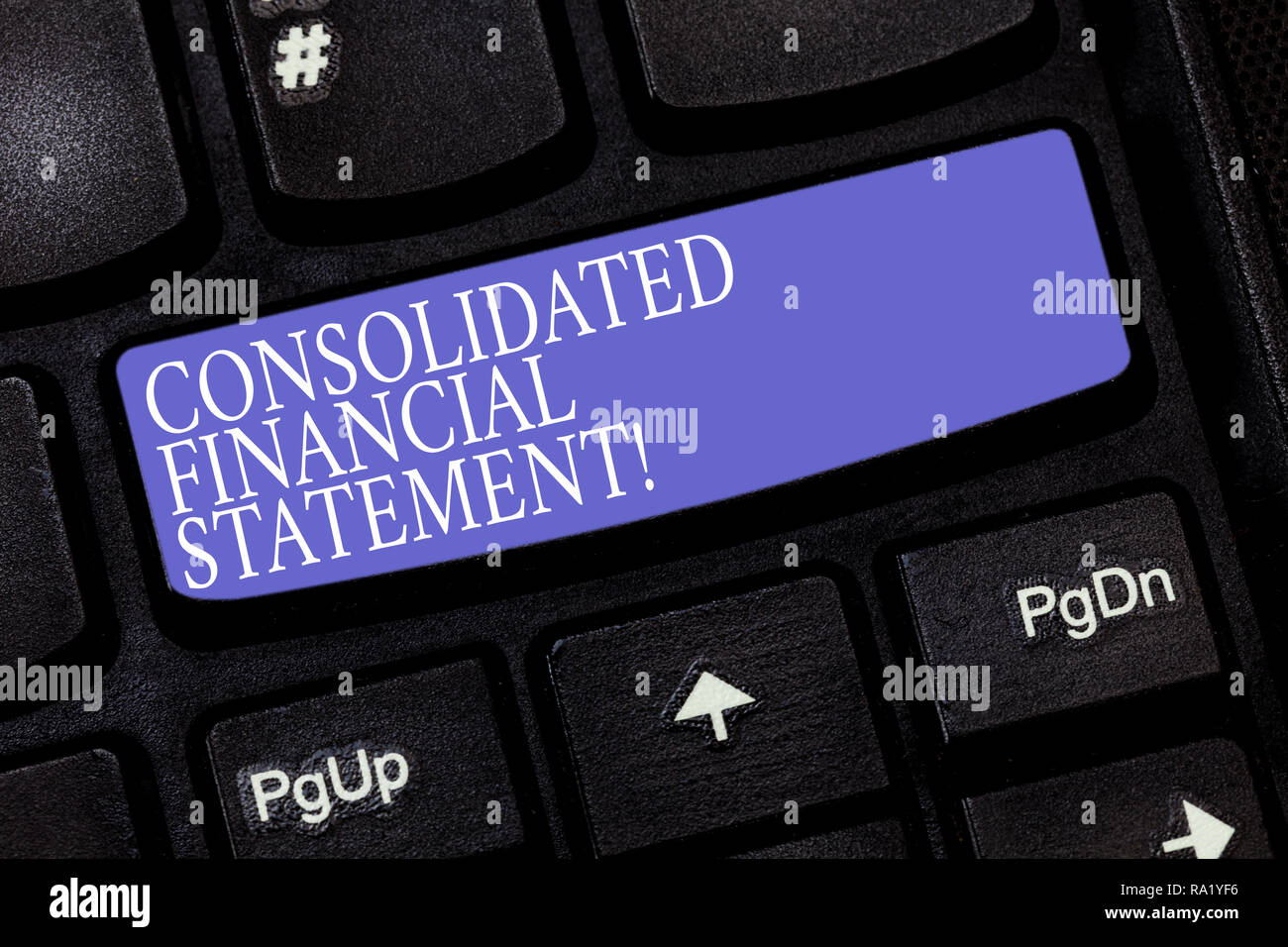 Handwriting Text Consolidated Financial Statement Concept Meaning 