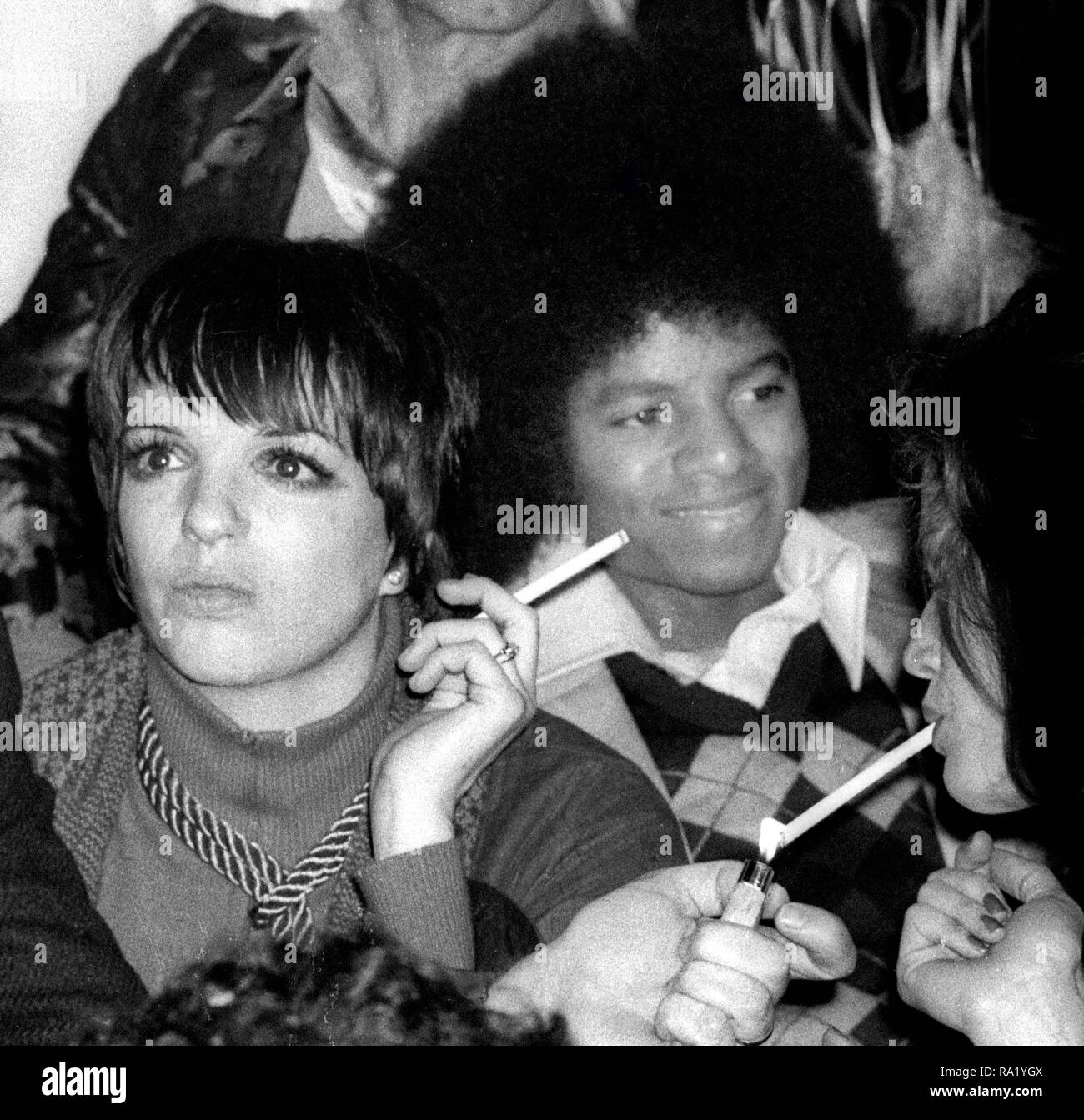 Liza Minnelli Michael Jackson at Studio 54 1978 Photo By Adam Scull/PHOTOlink.net Stock Photo