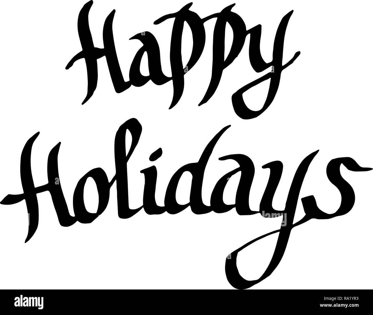 Happy Holidays Black and White Stock Photos & Images Alamy