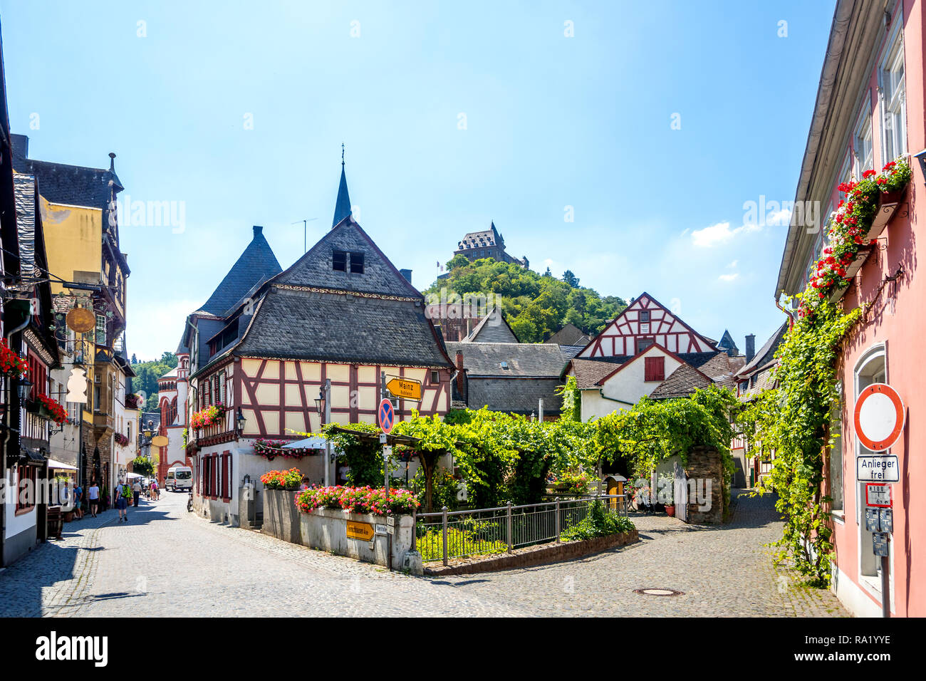 Bacharch, Historical City, Rhine Valley, Germany Stock Photo