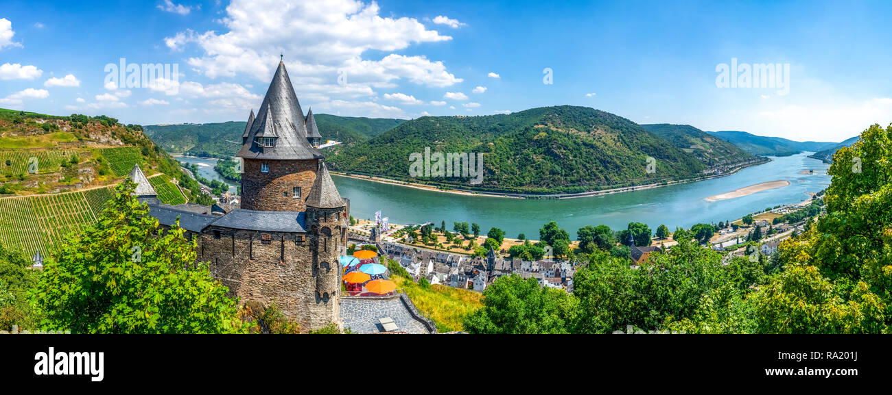 View Bacharch, Rhine Valley, Germany Stock Photo
