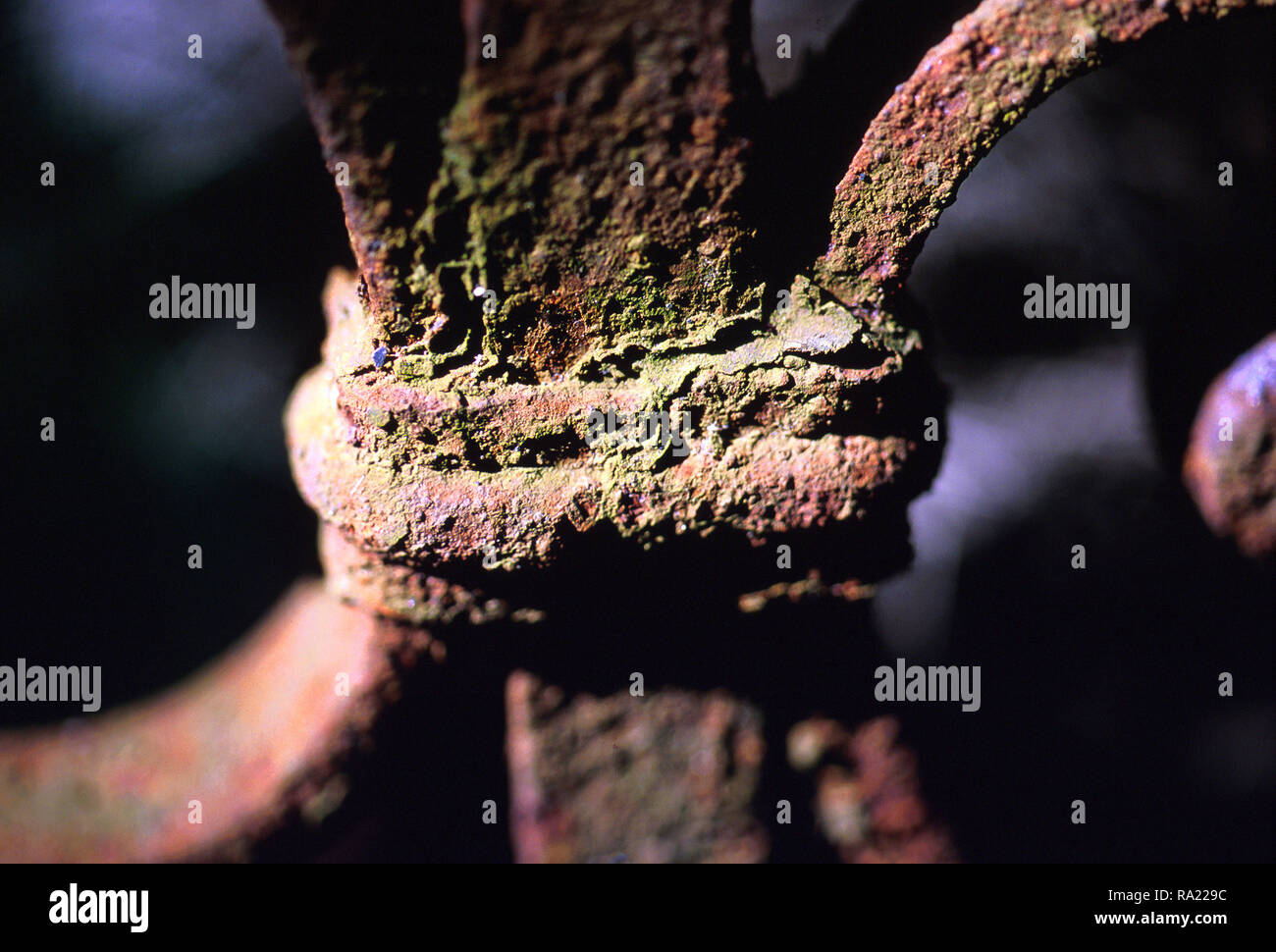 Rusted antique iron railing Stock Photo - Alamy