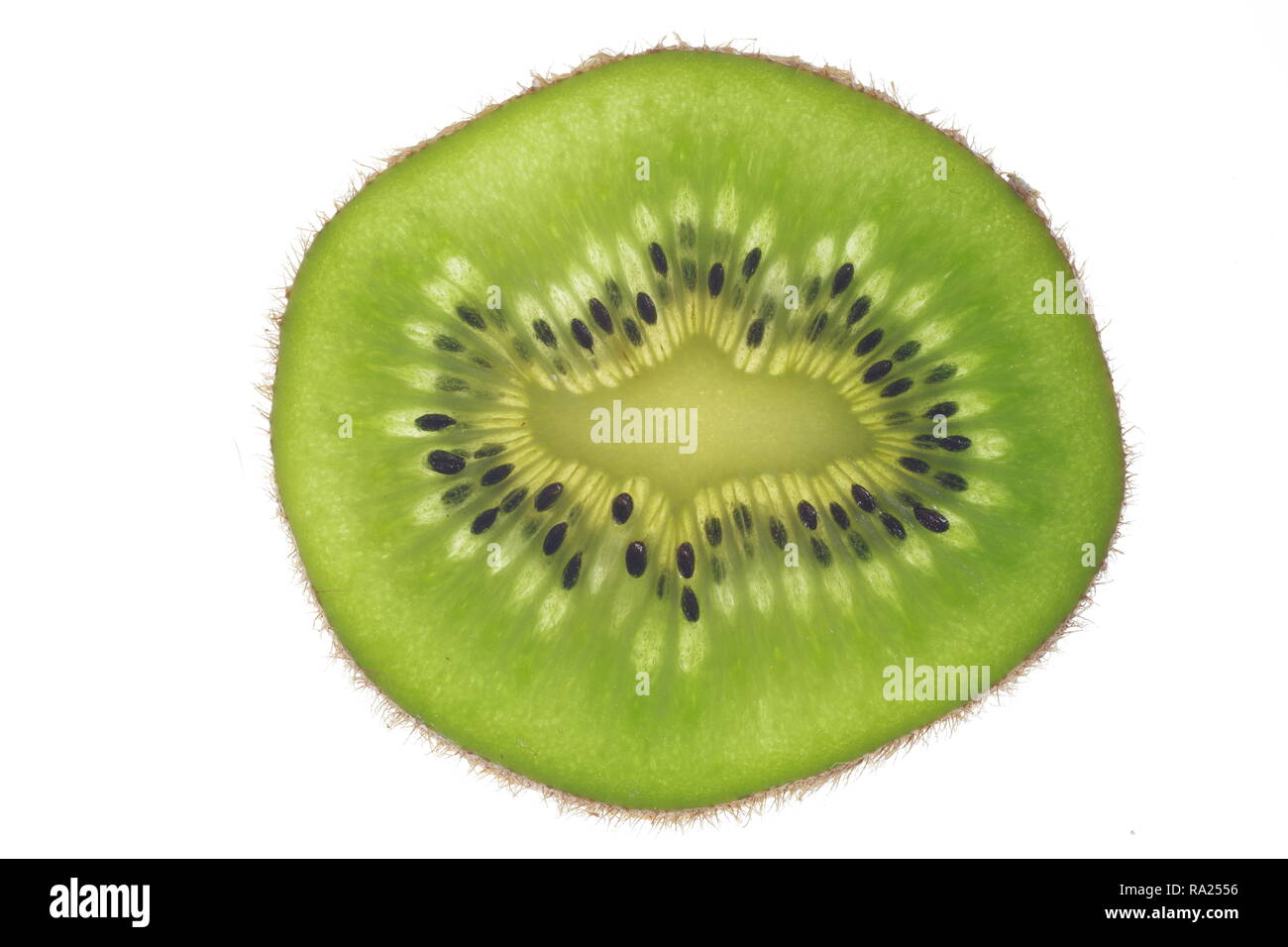 cut kiwi fruit on a white background Stock Photo