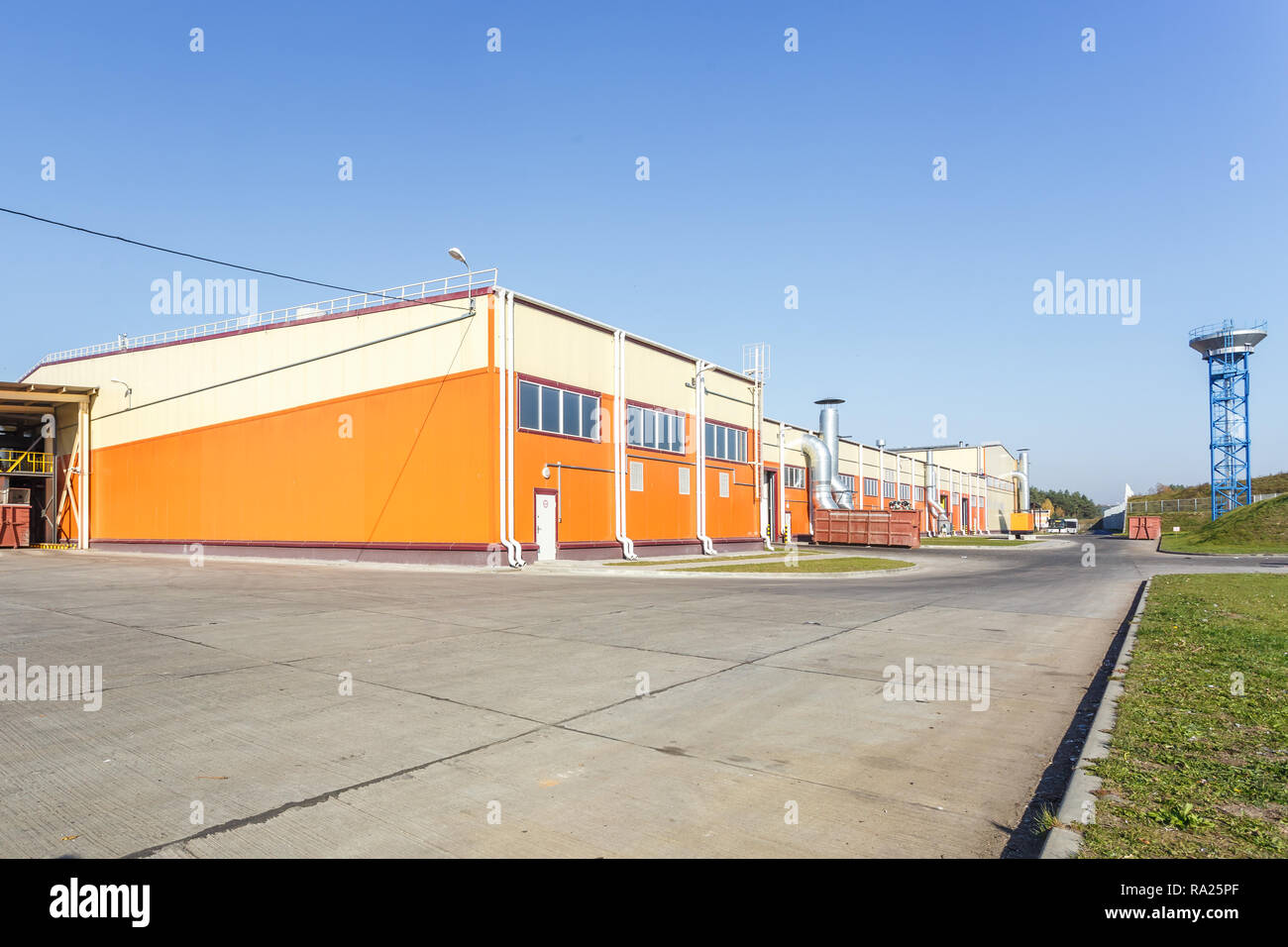 Modern waste recycling processing plant. Separate garbage collection ...