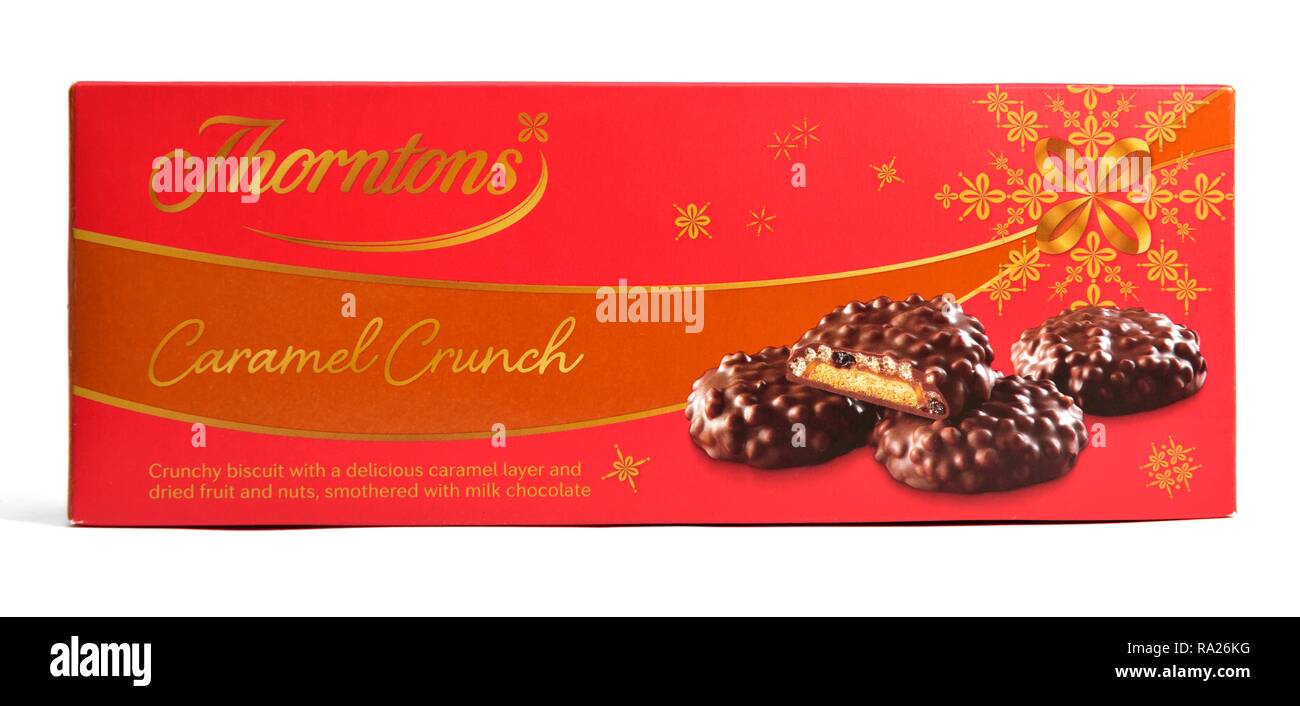 Thorntons chocolate white background hires stock photography and