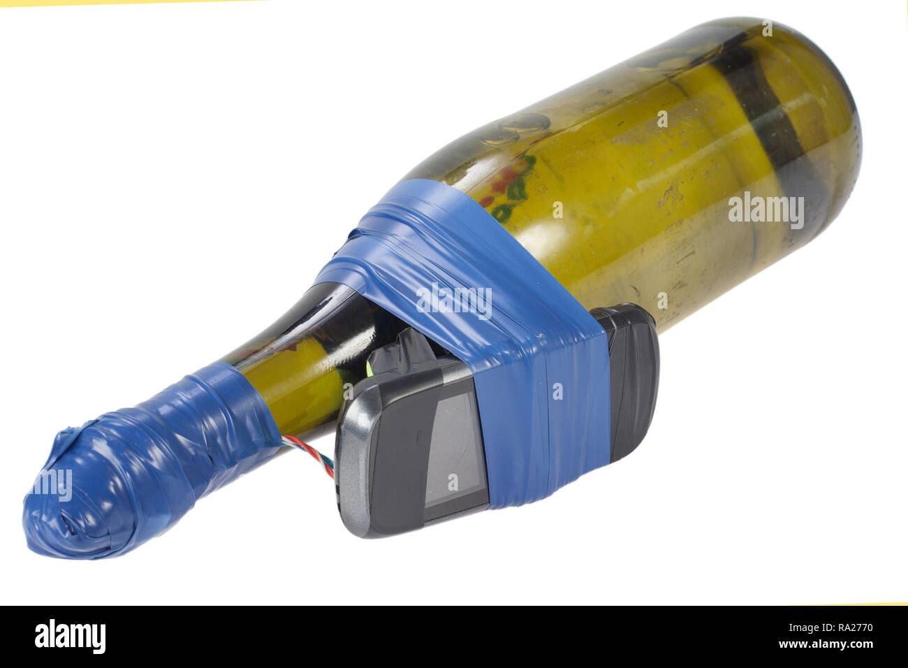 Improvised Explosive Device With Molotov Cocktail Isolated On White Stock Photo Alamy