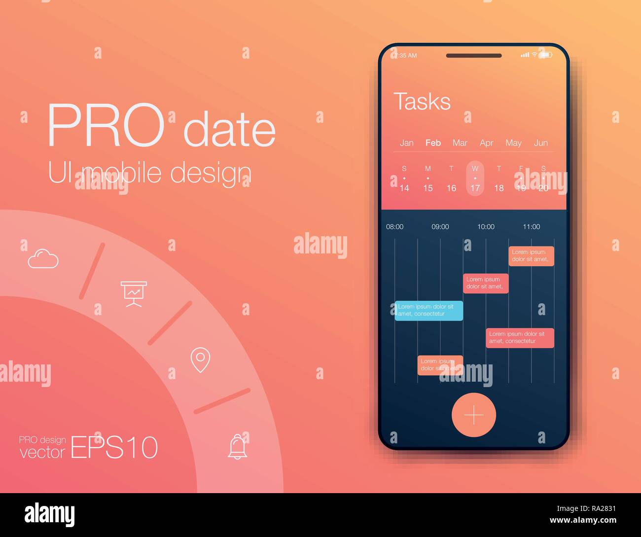 Mobile phone application for analytics. stock vector Stock Vector Image ...