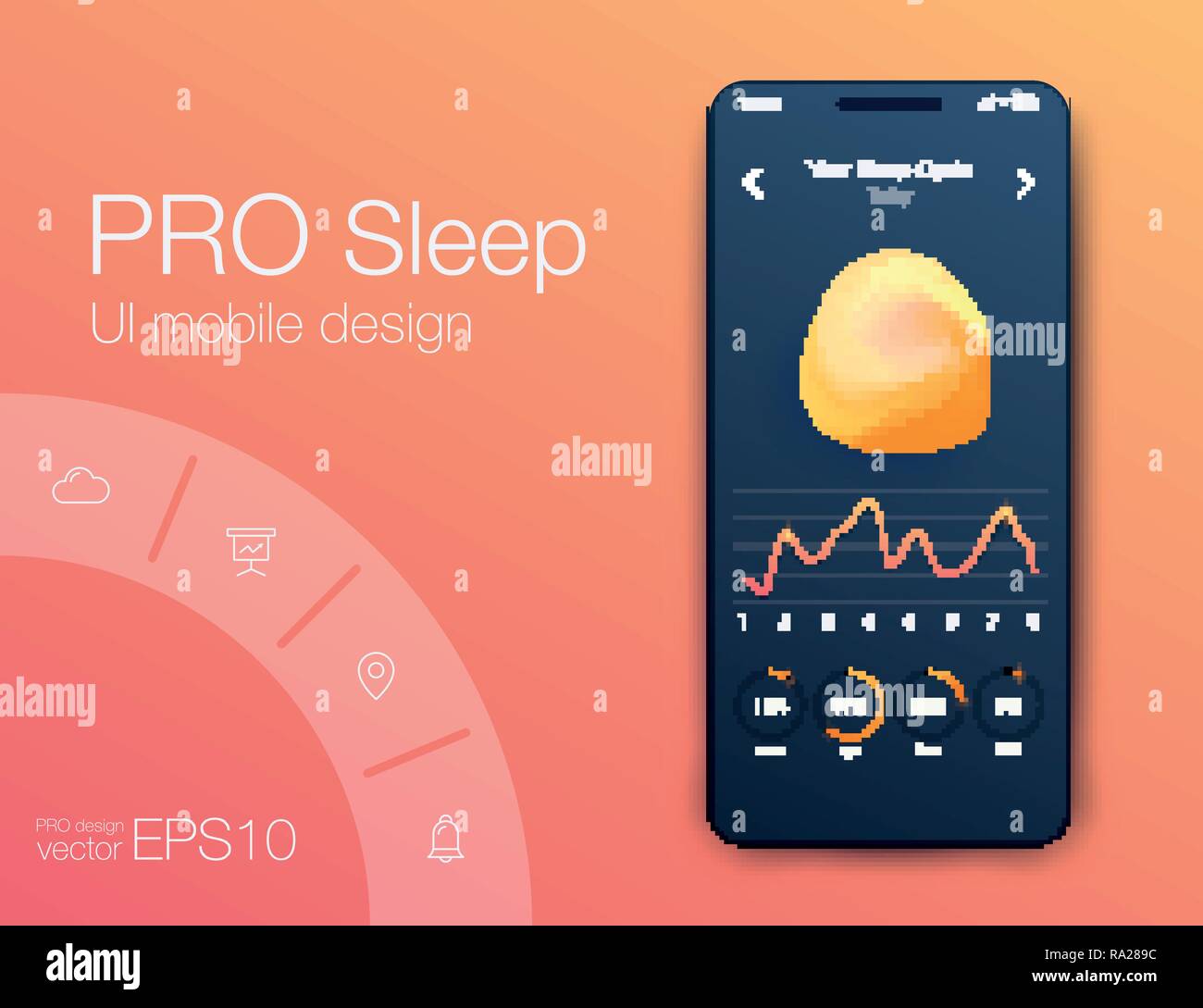 Vector Health And Fitness Smart Phone Application Stock Vector Image ...