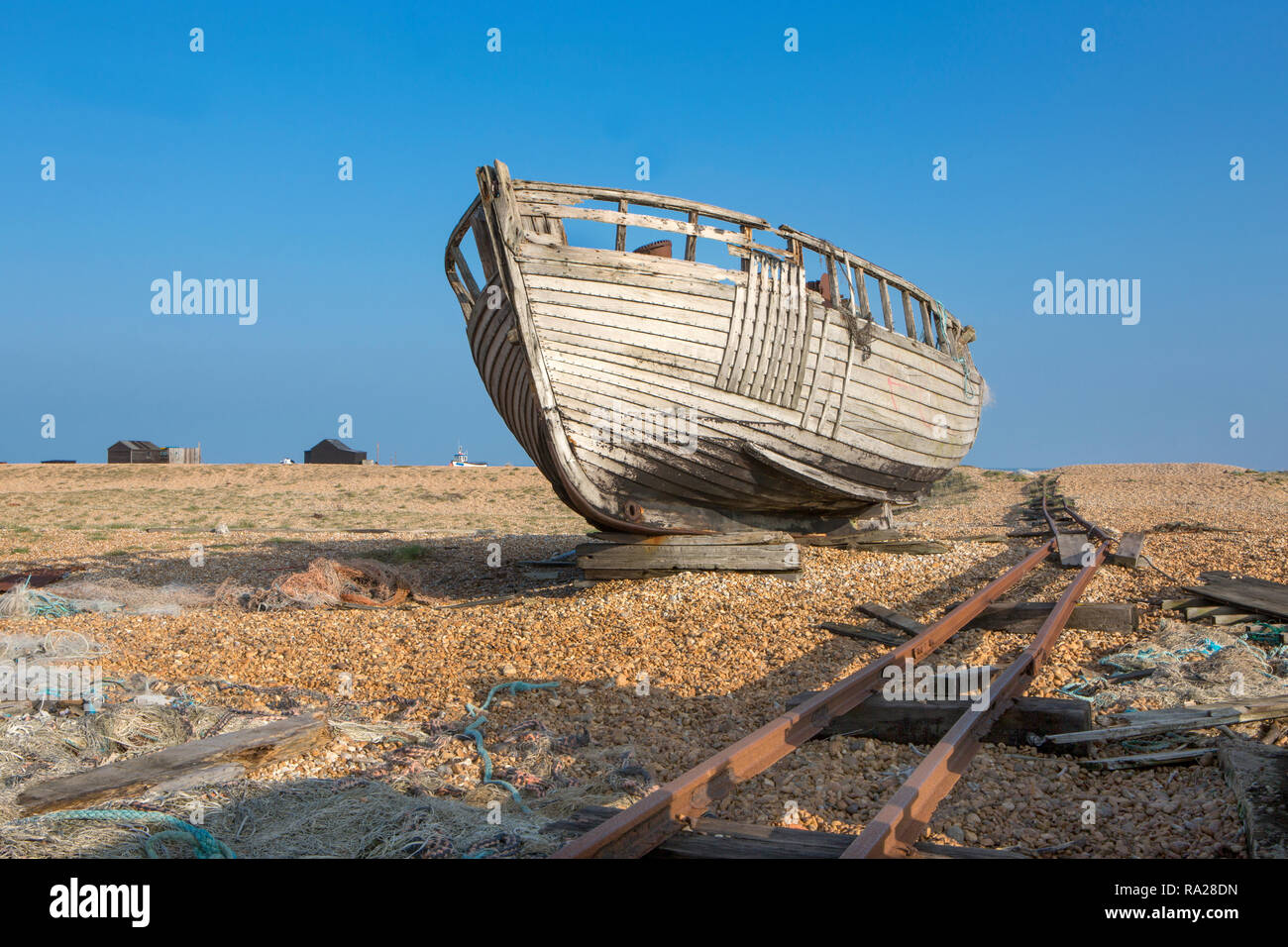 A derelict wooden fishing boat Stock Photo - Alamy
