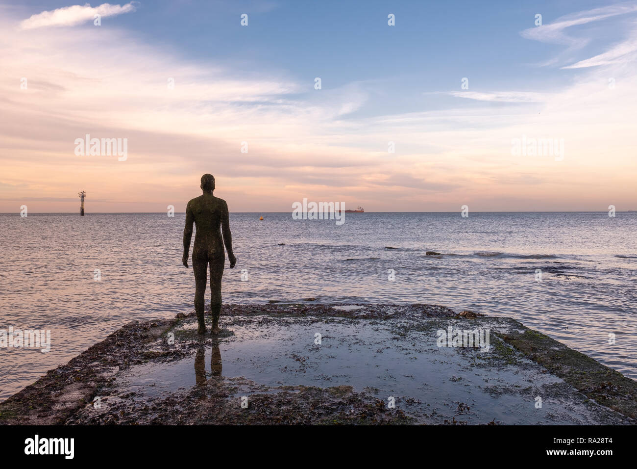 Another Time, by Anthony Gormley, Turner Contemporary Art Gallery, Margate, Kent, UK Stock Photo