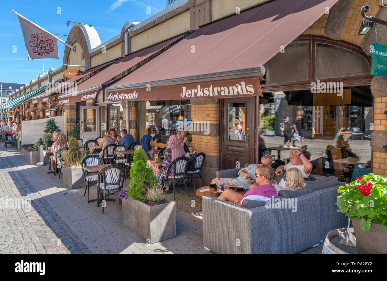 Cafe on Kungstorget in the city centre, Gothenburg (Göteborg), Sweden Stock Photo