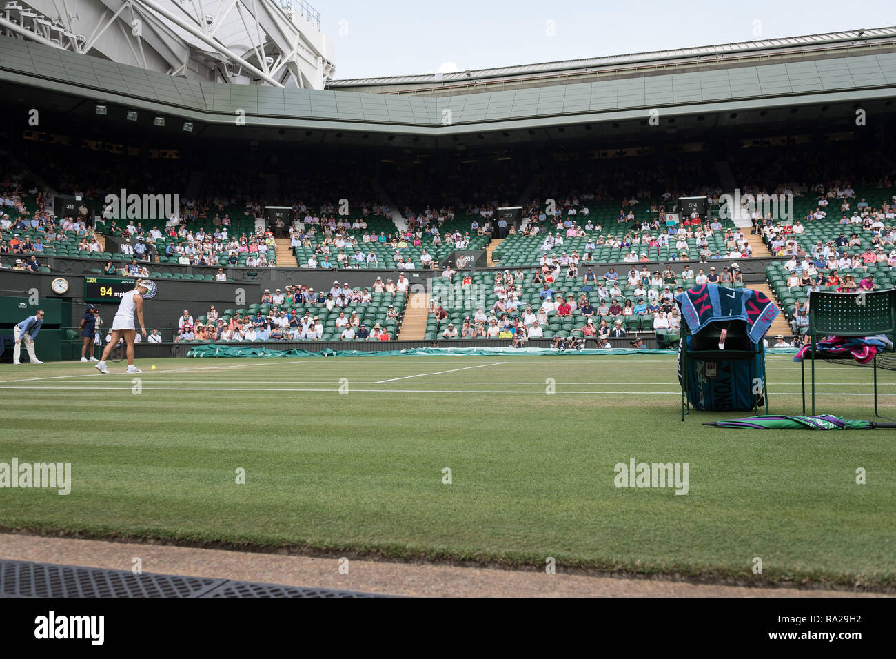 07 July 2018.  The Wimbledon Tennis Championships 2018 held at The All England Lawn Tennis and Croquet Club, London, England, UK.    ENGLAND TENNIS Wh Stock Photo