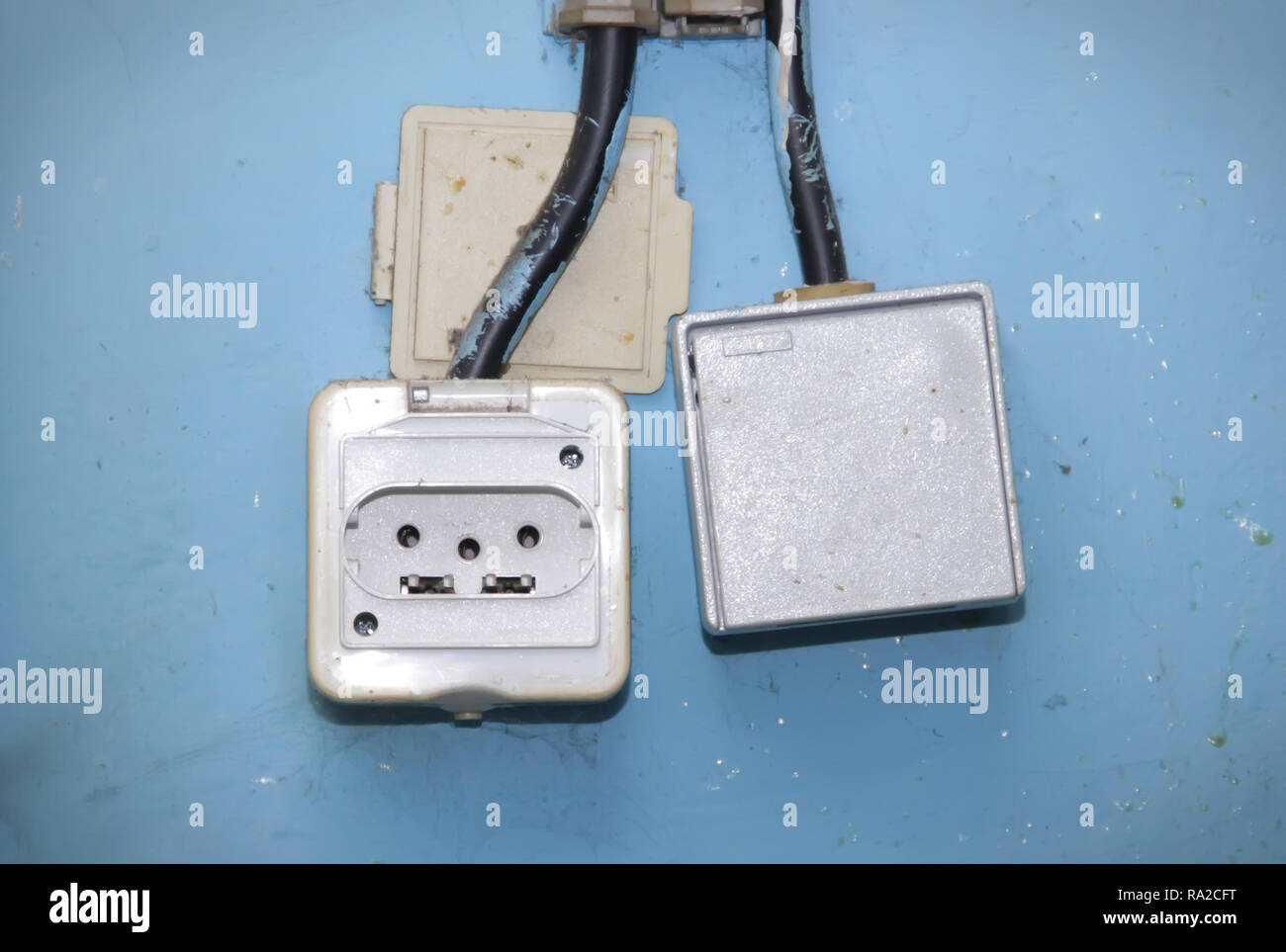 Three phase electrical socket Stock Photo - Alamy