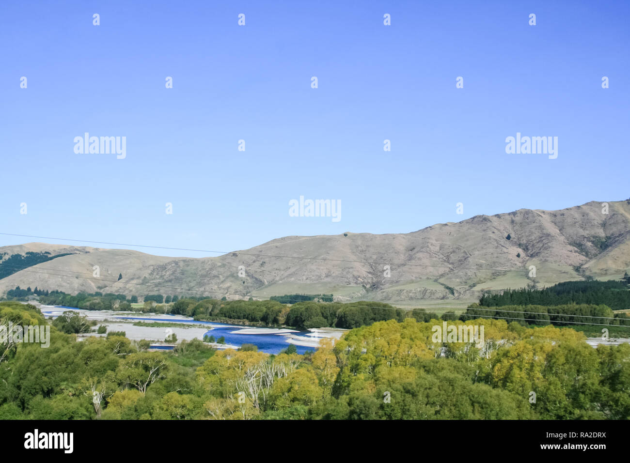 Hills of New Zealand. Landscapes of New Zealand Stock Photo