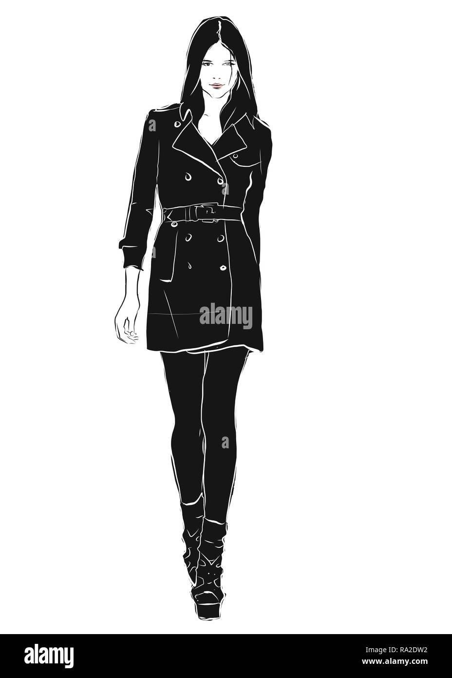 Poster girl fashion Black and White Stock Photos & Images - Alamy