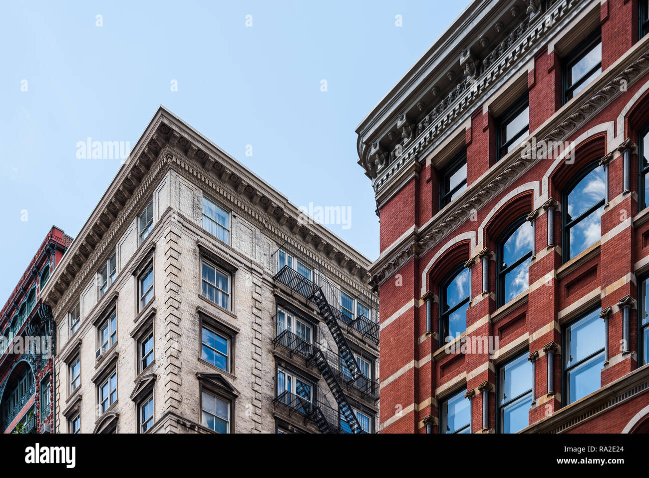 Typical buildings in Soho Cast Iron historic District in New York City Stock Photo