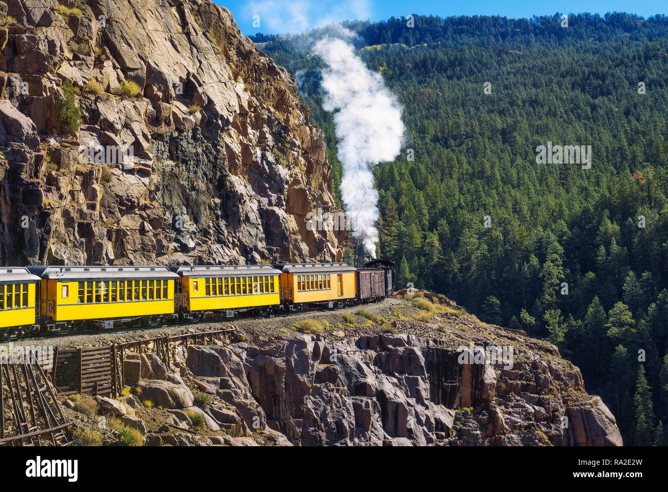 Historic steam engine train in Colorado, USA Stock Photo Alamy