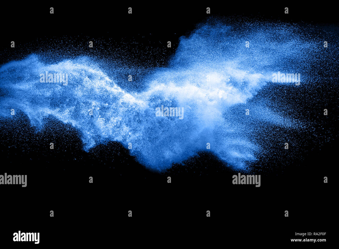 blue particles splash on black background Stock Photo Alamy