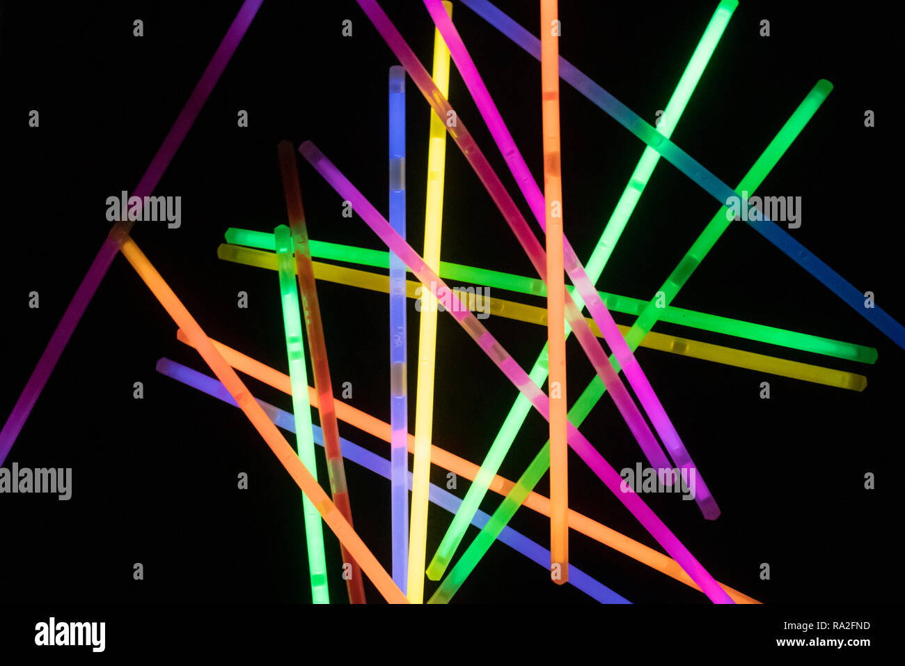 neon in glow sticks