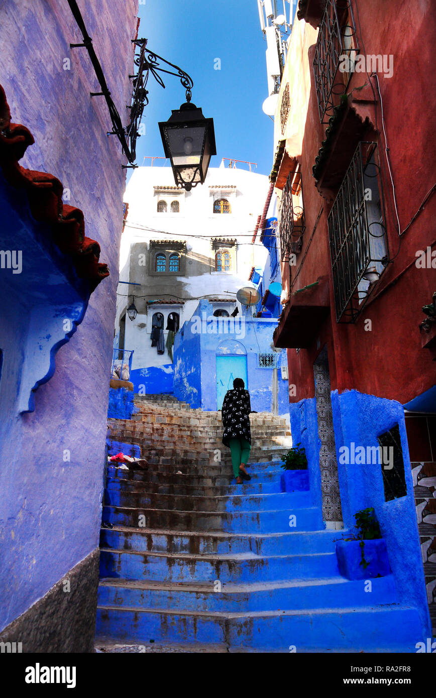 Chefchaouen, Morocco's blue city. Stock Photo