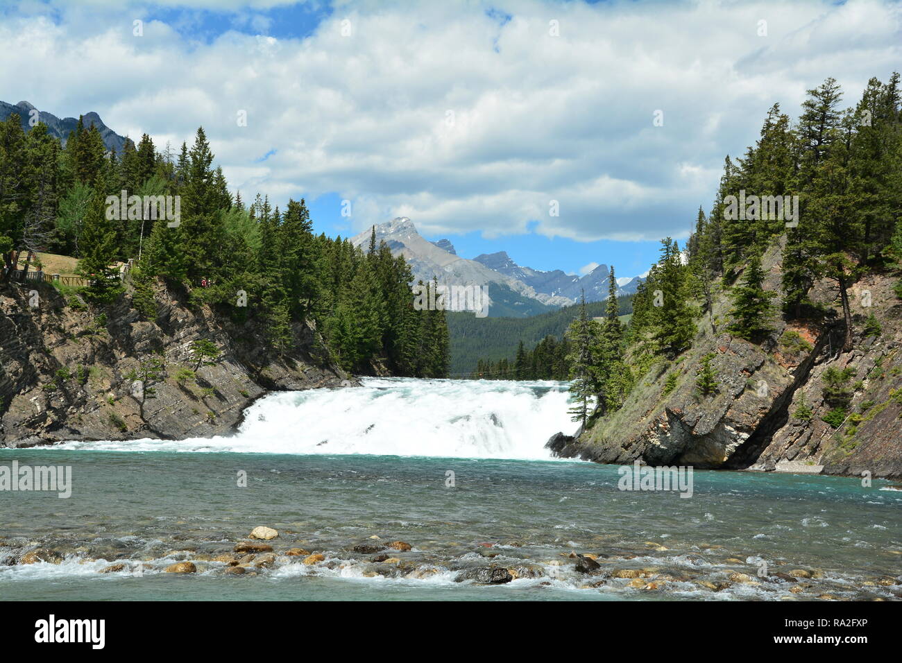 Bow Falls at Banff National Park in Alberta, Canada Stock Photo Alamy