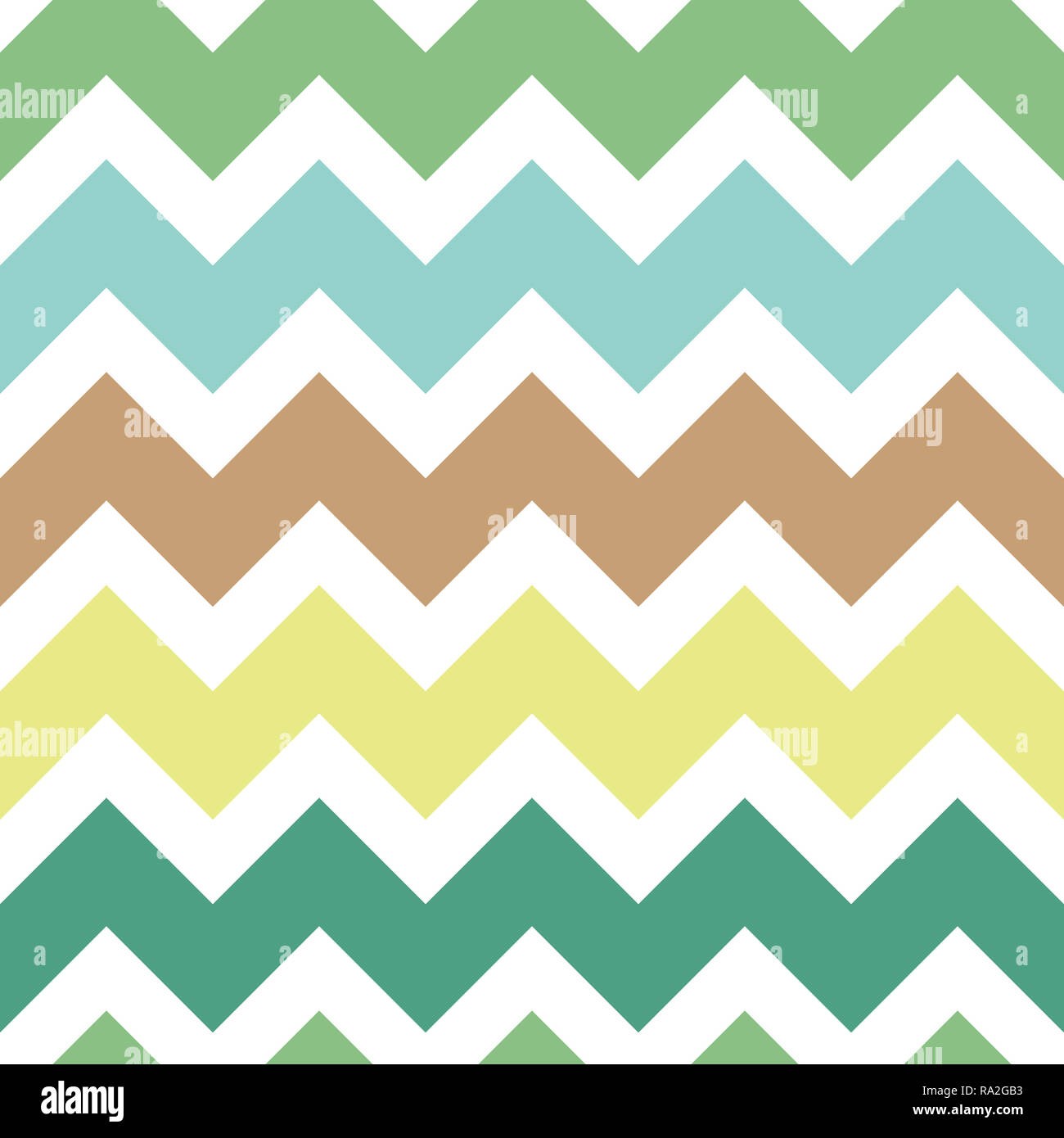 Seamless chevron pattern blue, green, brown, yellow and white. Design for  wallpaper, fabric, textile, wrapping. Simple background Stock Photo - Alamy