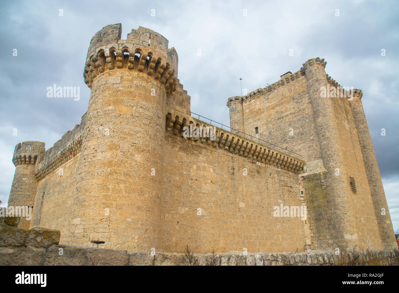 Medieval castle. Villafuerte de Esgueva, Valladolid province, Castilla Leon, Spain. Stock Photo